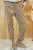 Stretch Velour Tapered Pant Camel /7=